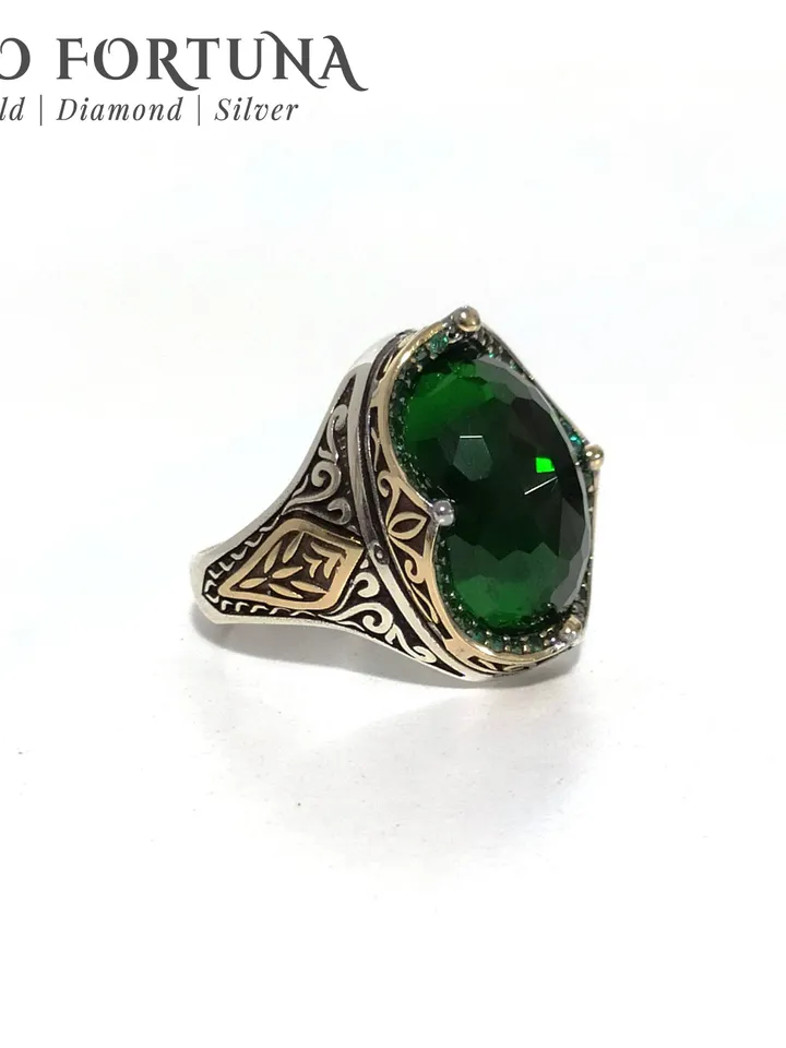 Mens Handmade Ring, Turkish Handmade Silver Men Ring, Ottoman Mens Ring, Man Ring, Gift for Him, 925k Sterling Silver Ring