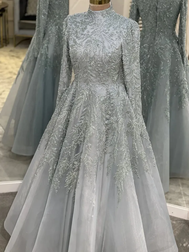 AHUNARE HIJAB - Wedding Dress, Muslim Evening Gown, Nikah, Islamic Wedding, Engagement, Bridesmaid