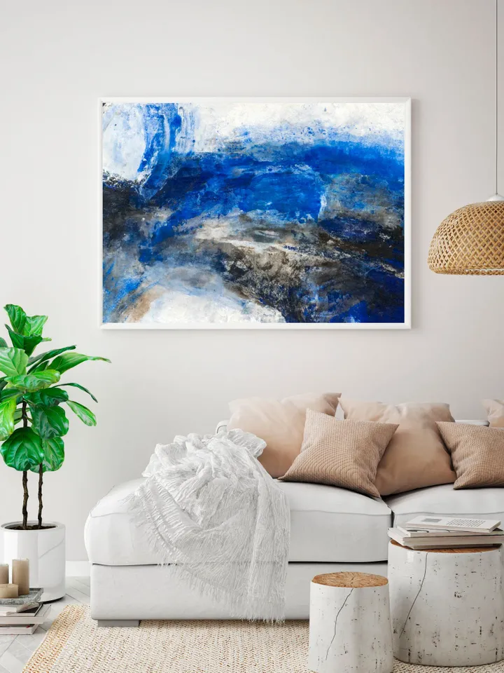 Marine Painting, Aesthetic Room Decor, Modern Art, Abstract Art, Abstract Print, Digital Print, Living Room Decor, Modern Painting, Art Gift
