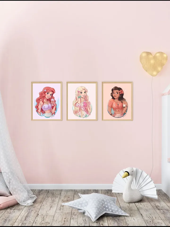 Mega Princess BUNDLE Matte Stickers and Art Prints | Disney Wall Art | Home Decor Print | Family Home Print | Small Gift | Disney Gift