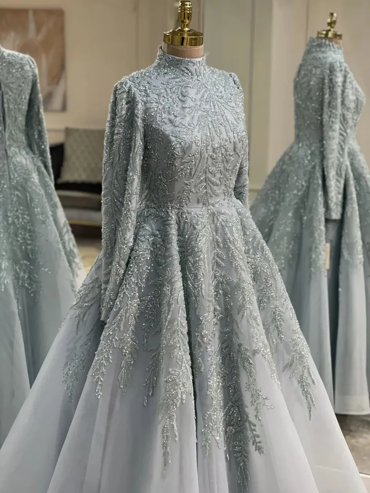 AHUNARE HIJAB - Wedding Dress, Muslim Evening Gown, Nikah, Islamic Wedding, Engagement, Bridesmaid