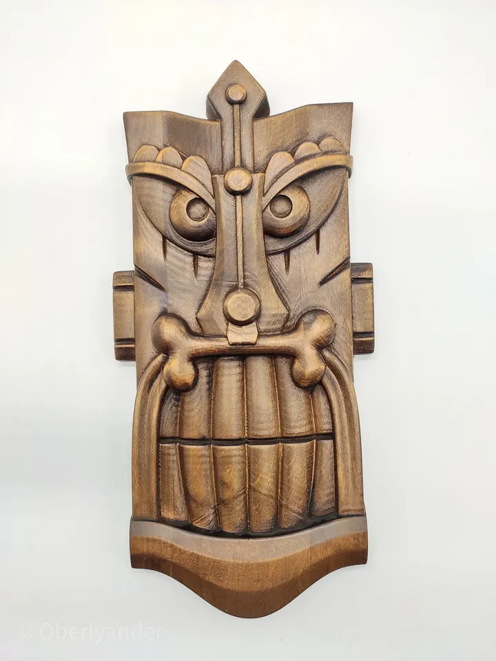 Hawaiian tiki mask, mask wood, African Wooden Tiki Mask, Wood decor, wall decor, wall panel, wooden wall panel, wooden mask, carved mask