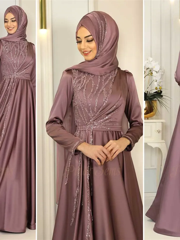 AHUNARE HIJAB - Wedding Dress, Muslim Evening Gown, Nikah, Islamic Wedding, Engagement, Bridesmaid