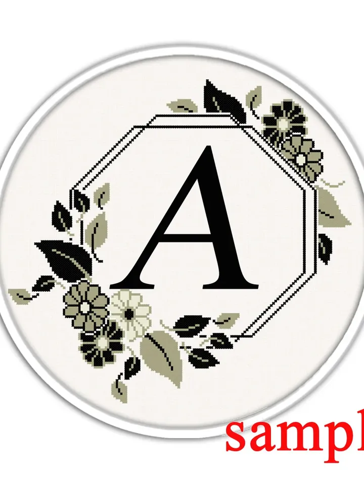 Gothic frame cross stitch pattern. Floral border cross stitch pattern.