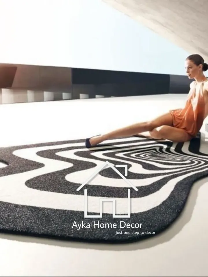 Ayka Zigi Hand Tufted 100% Pure Woolen Area Rug For Hall Kitchen Living Room Bed Room Bath Room Dining Room Kids Room Carpet / Christmas