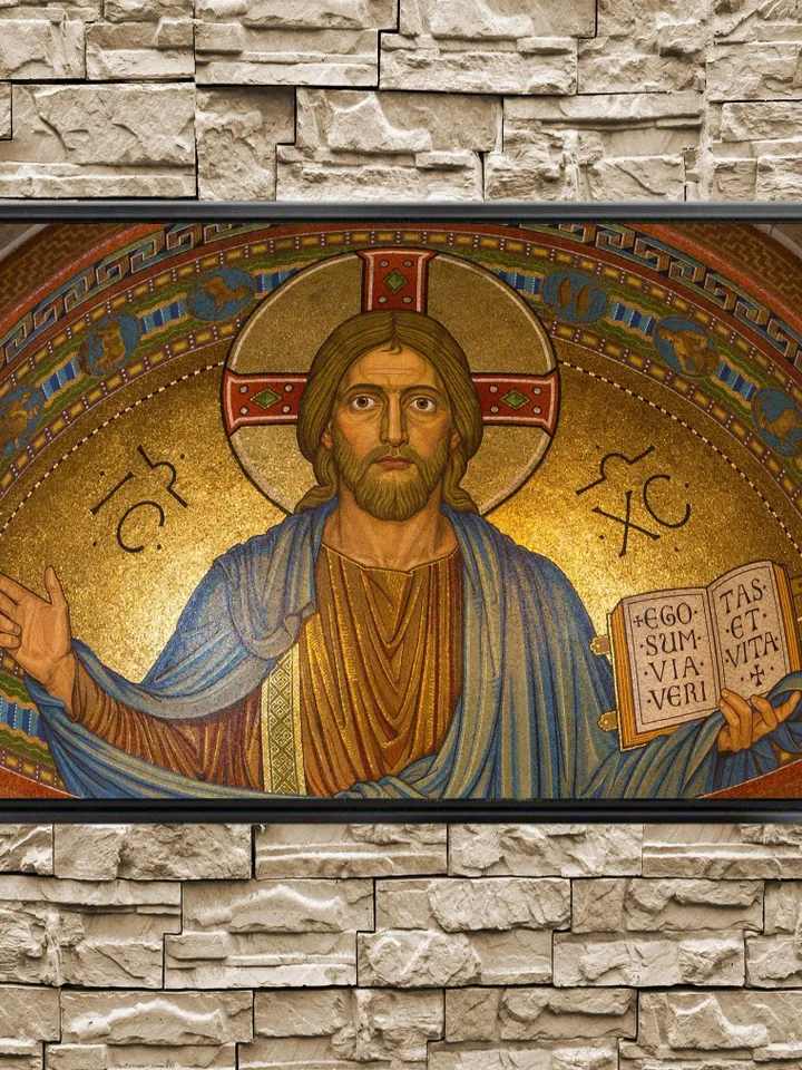 Jesus Christ Print on Canvas , Floating Frame Option, Modern Wall Art, Extra Large Canvas Wall Art