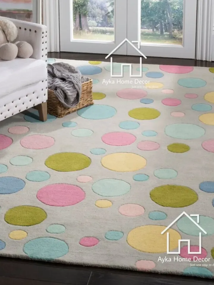 Ayka Spot Hand Tufted 100% Pure Woolen Area Rug For Hall Kitchen Living Room Bed Room Dining Room Kids Room Carpet / Grey Rug / Christmas