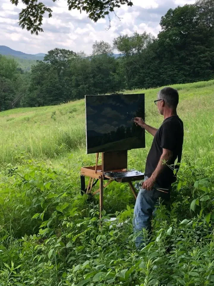 Large Original Summer Landscape Painting - Hills and Sky/Berkshires- 24x30 Oil on Canvas, Plein Air Impressionism, Signed Original Fine Art