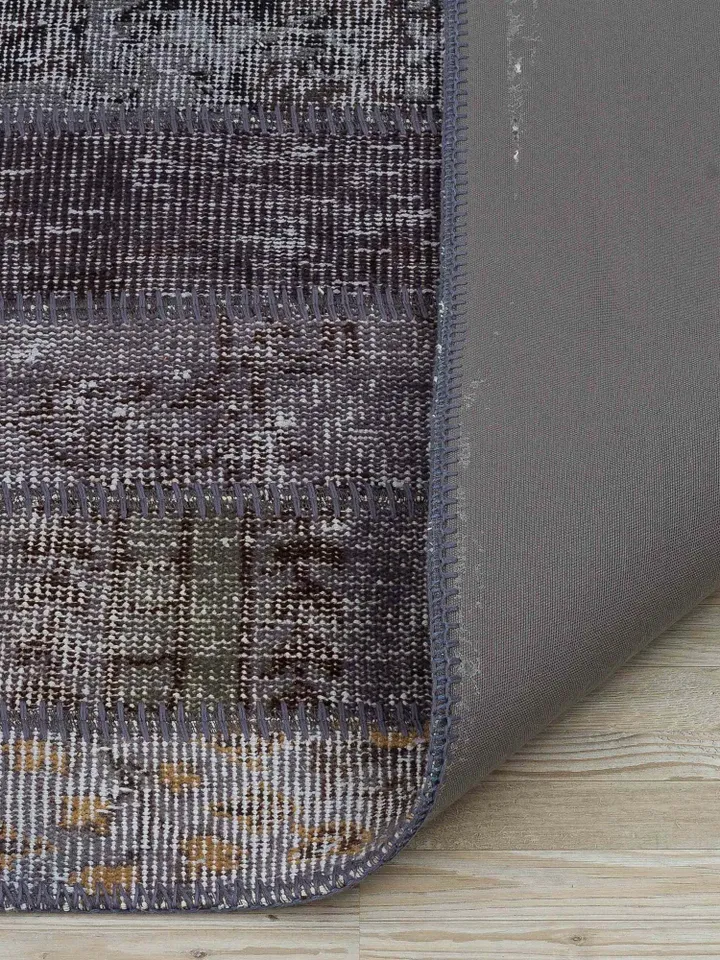 Gray Patchwork Kilim , Handmade Turkish Patchwork Kilim Rug, 160x230 cm 5,3x7,5 ft ,
