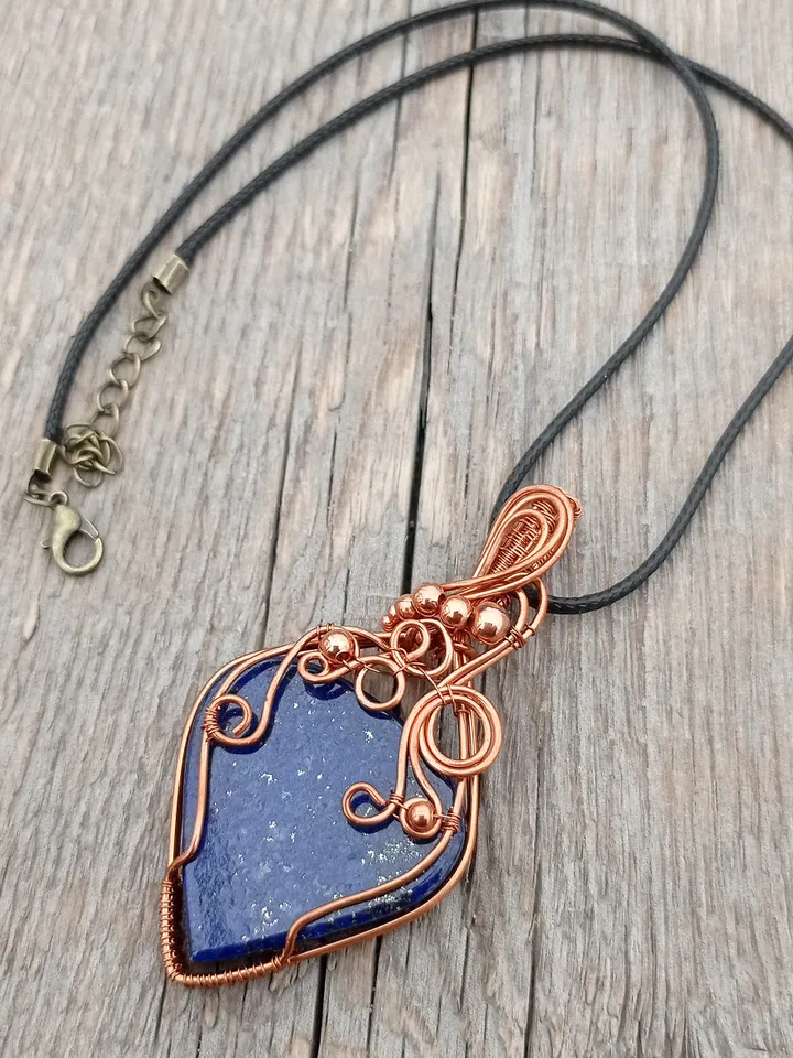 Lapis Lazuli original Necklace, Boho style, Friendship gift, Trend jewelry, Anniversary gift
