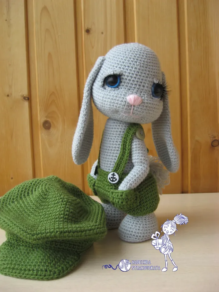 Crochet pattern: Rowdy-Dowdy Bunny  very 1 st original. Amigurumi pattern