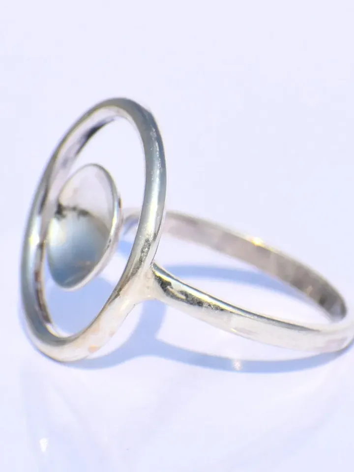 Hollow Circle Ring, Adjustable Ring, Sterling Silver Ring, Handmade Ring, Statement Ring, Boho Ring, Minimalist Ring, Wedding Ring, Gift Her