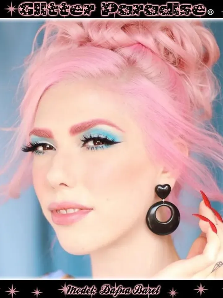 Hoops & Heart - Earrings - 1950s Jewelry - Retro Heart Hoops - Marilyn Hoops - Vintage Inspired - Valentine's Earrrings - Glitter Paradise®
