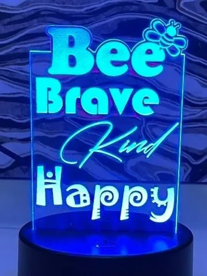 Bee Brave, Kind & Happy Home Decor Sign