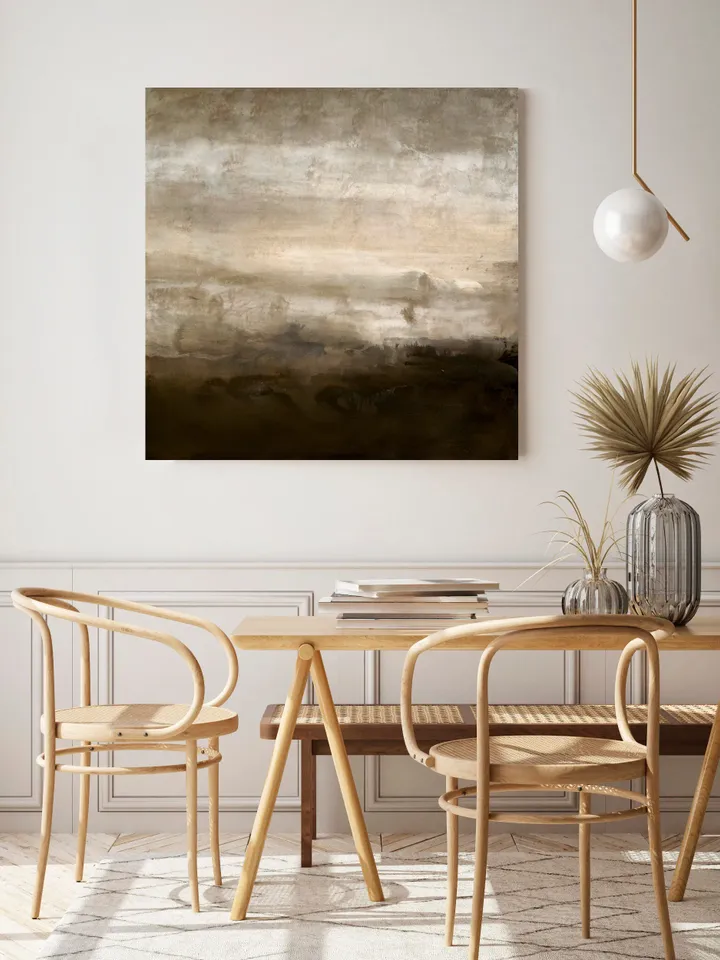 Abstract Painting Beige, Painting Dark Brown Beige, Gray and Beige Abstract Art, Textured Art Handmade Rothko Style Painting, Abstract Art