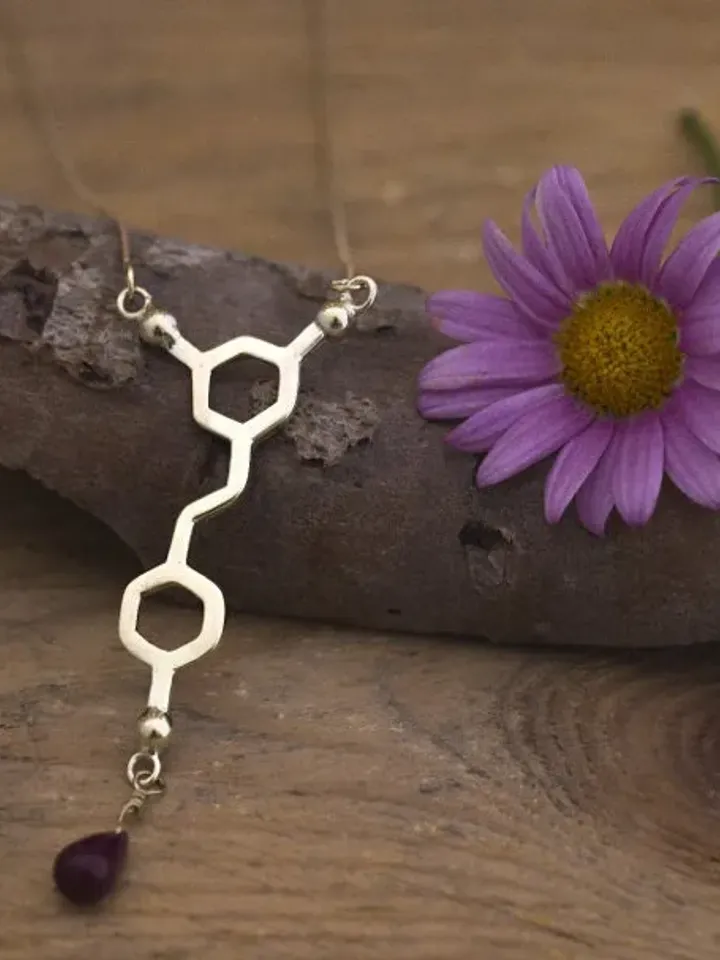 Resveratrol Molecule Necklace
