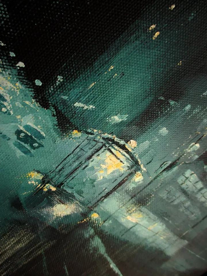 Tokyo Painting ORIGINAL OIL PAINTING on Canvas, Modern City Original Art by "Walperion Paintings"