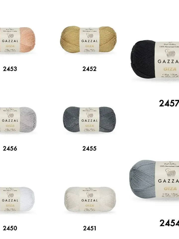 Gazzal Giza 100% Cotton Premium for summer crochet and amigurumi