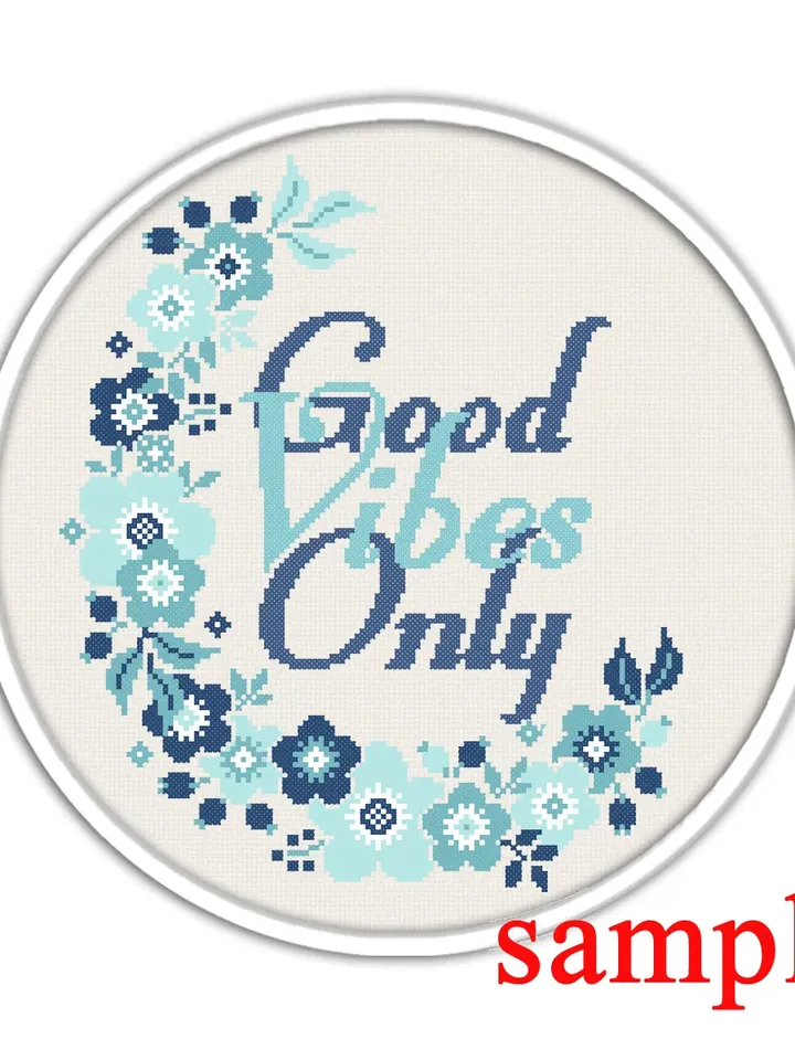 Floral Wreath cross stitch pattern. Traditional cross stitch. Folk cross stitch.
