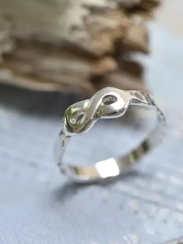 Hammered Sterling Silver Infinity Ring