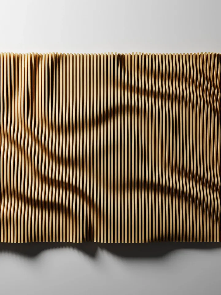 Parametric Wooden Wall Decor, wavy pattern, CNC files for cutting, PP2
