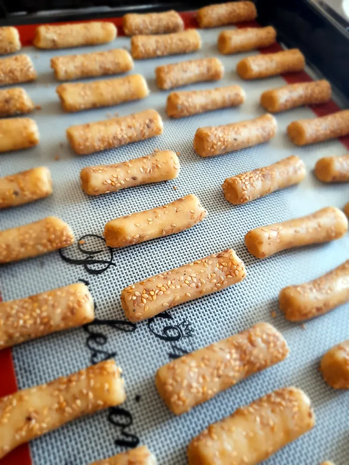 Sesame Finger Cookies | Handmade Sweet Cookies with Sesame