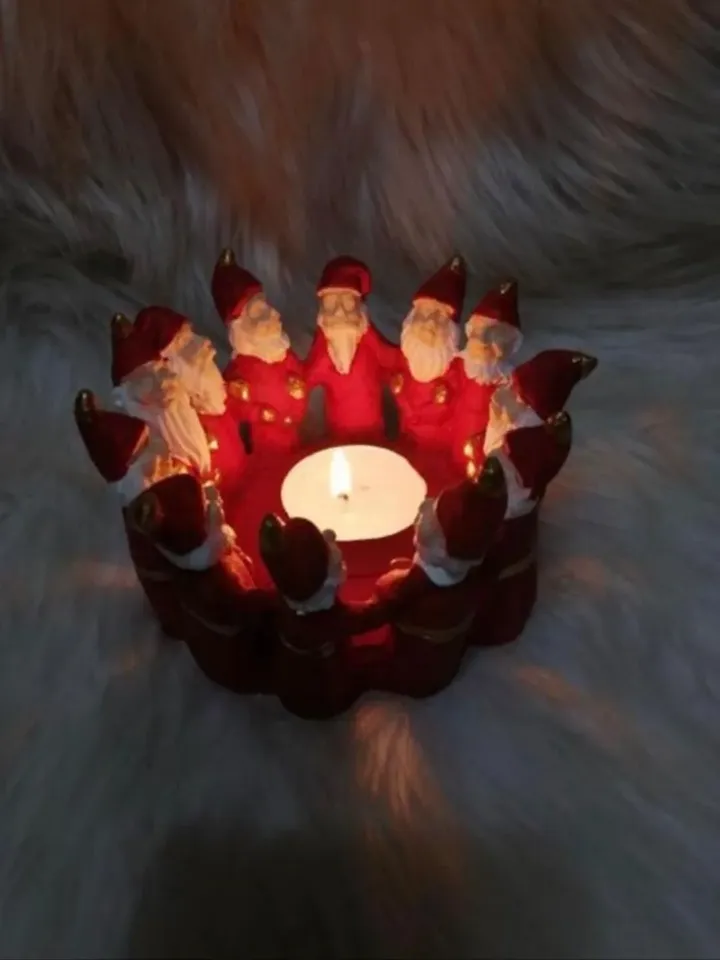 Santa claus candle holder, Christmas Tealight Holder, christmas candle, 12 apostles candle holder, christmas gift