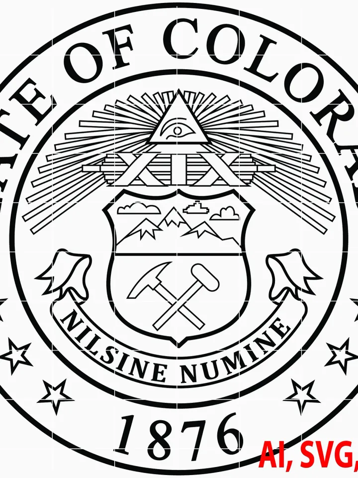State of Colorado Custom, Ai, Vector, SVG, DXF, PNG, Digital
