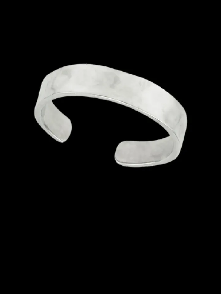 Sterling Silver Toe Ring · Sterling Silver Hammered adjustable toe ring · Plain Band Toe Ring · Wide band Toe Ring · Toe Rings · 15mm