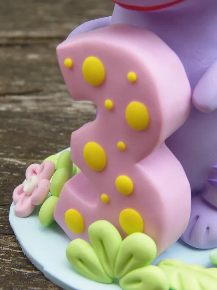 Dinosaur Cake Topper Girl, Birthday Cake Topper Figurine, Dinosaur Cake Decoration, Dinosaur Birthday Gift, Dinosaur Birthday Party Themed
