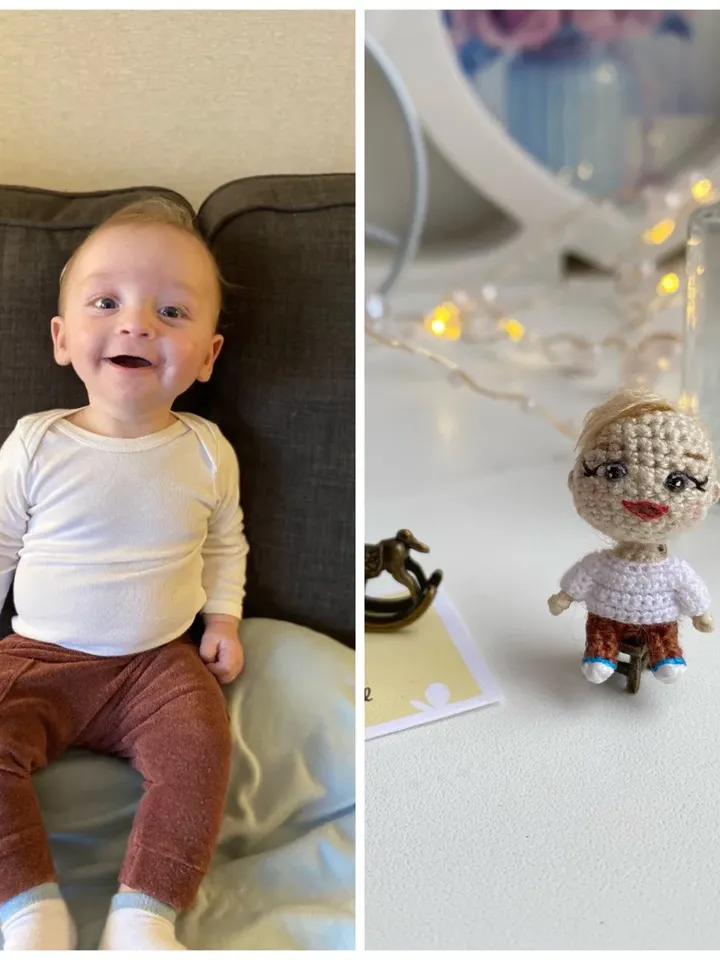 Personalized gift portrait doll dollhouse miniature custom doll look like me mini me doll best friend gift