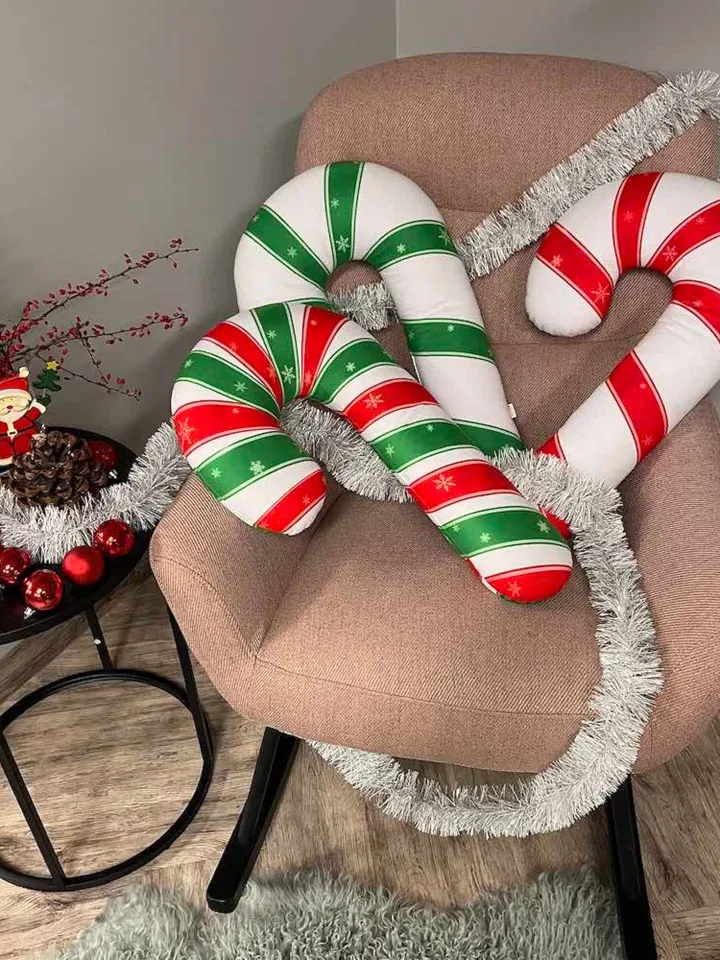 Candy cane cushion / Zuckerstangen kissen/ christmas candy cane pillow / candy cane decor / xmas decor