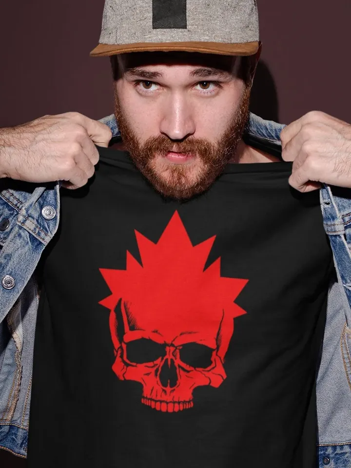 Maple Leaf Skull T-Shirt | Unisex Canada Tshirt, Maple Canada Flag Shirt, Skull Flag Tee, Canada Day, Punk Rock Canadian T
