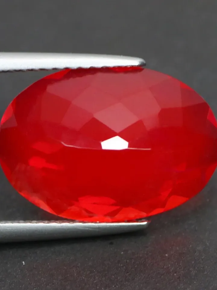 4.17 CT World Class Rarest 100 % Natural Fire Red opal From Ethiopia