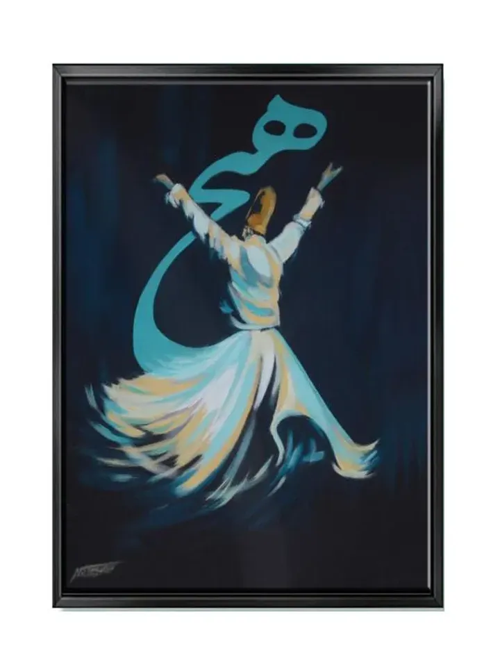 Mevlana Print on Canvas , Floating Frame Option, Modern Wall Art, Extra Large Canvas Wall Art