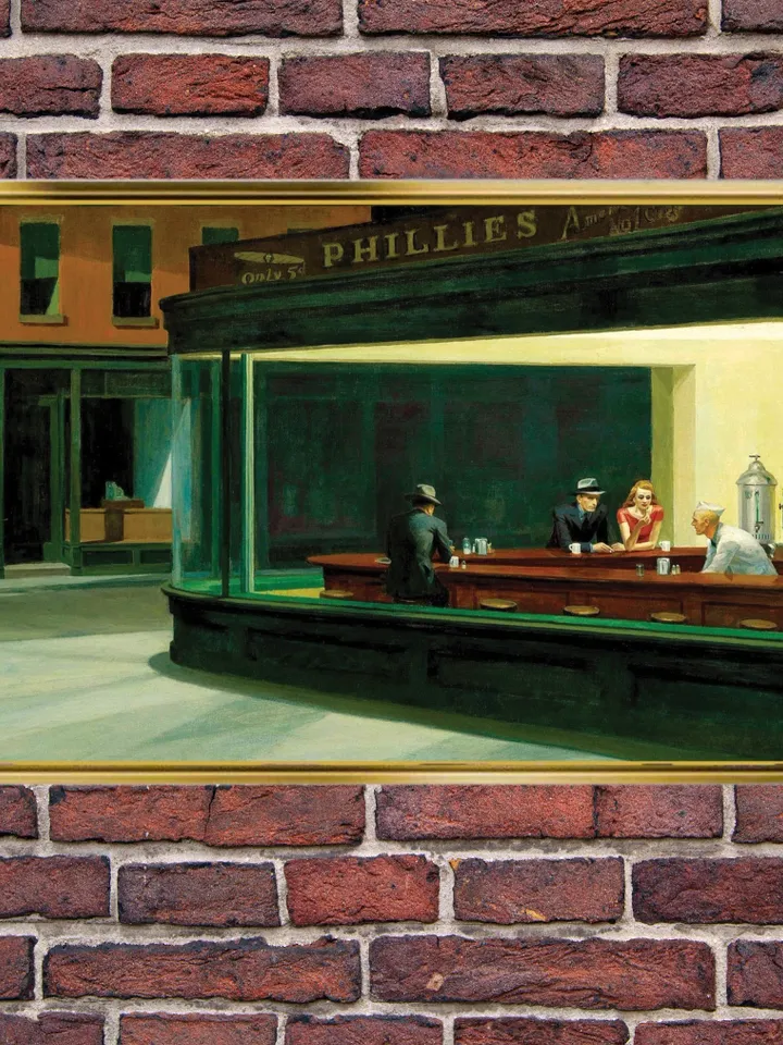 Bernie Sanders Meme Diner Print on Canvas , Floating Frame Option, Modern Wall Art, Extra Large Canvas Wall Art