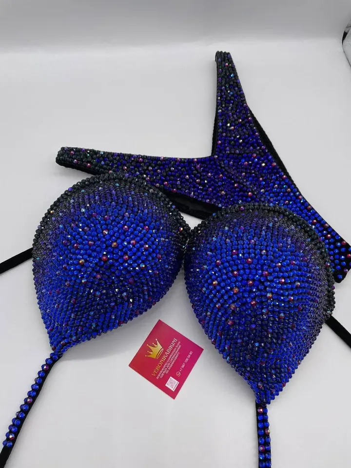 Competition Figure Suit with Crystals/Competition Suit/Posing Suit/Rhinestone Fitness NPC,IFBB,WBFF
