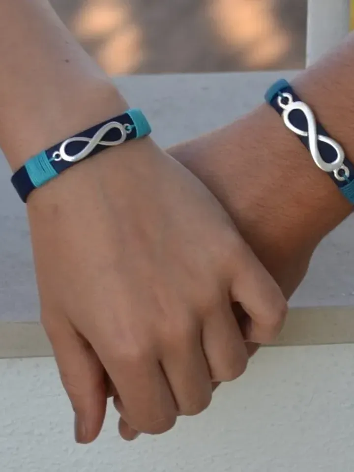 Couple Bracelets, Matching Infinity Bracelets, Bride and Groom Wedding Gift, His and Hers Bracelet Set, Infinity Jewelry Gifts for Couples
