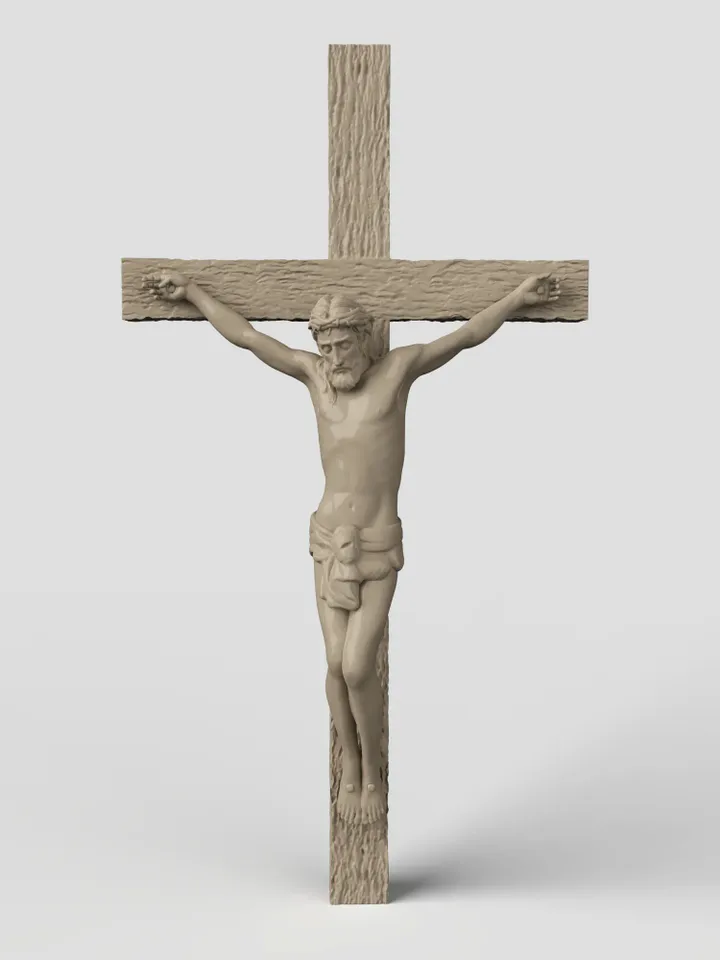 3D Model STL CNC Router file 3dprintable Catholic Cross Set 2