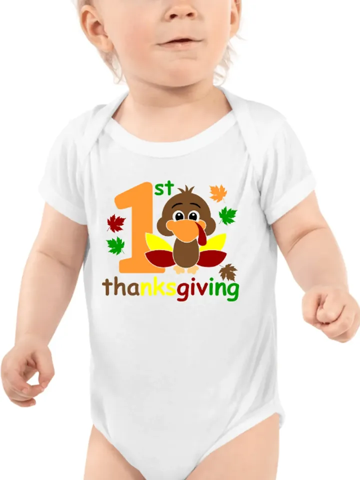 1st Thanksgiving Day My First Happy Thanksgiving Day Turkey digital design Cricut svg dxf eps png ipg pdf, cut file