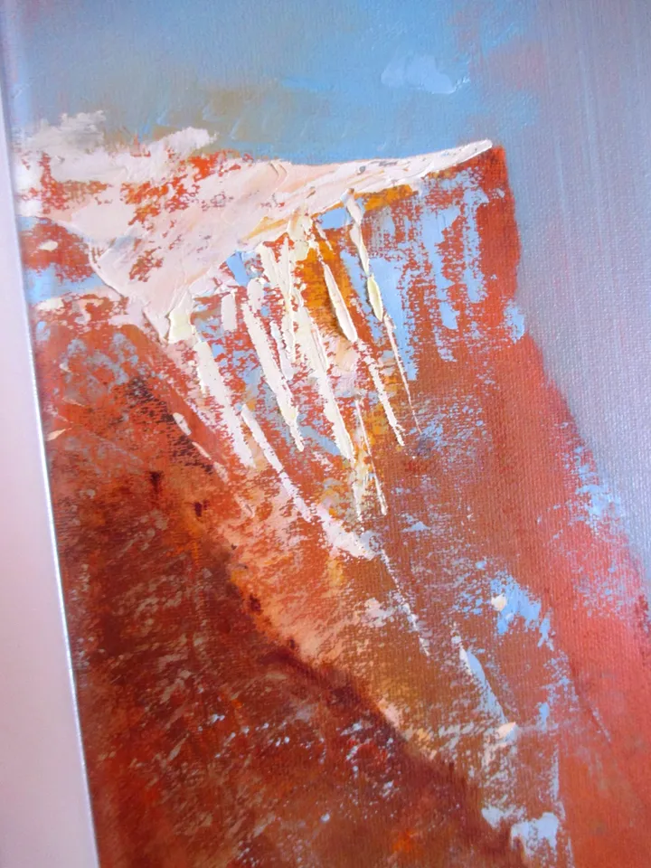 Rocky Mountains Painting ORIGINAL OIL PAINTING on Canvas, Landscape Painting Original Impressionist Art by "Walperion"