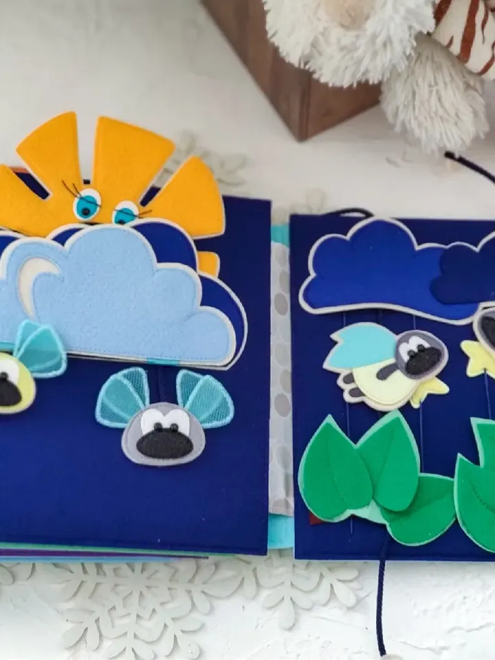 Children First Tactile Book, Cognitive Skills, Silent Book Montessori Toy, Sensory Book, Baby Shower