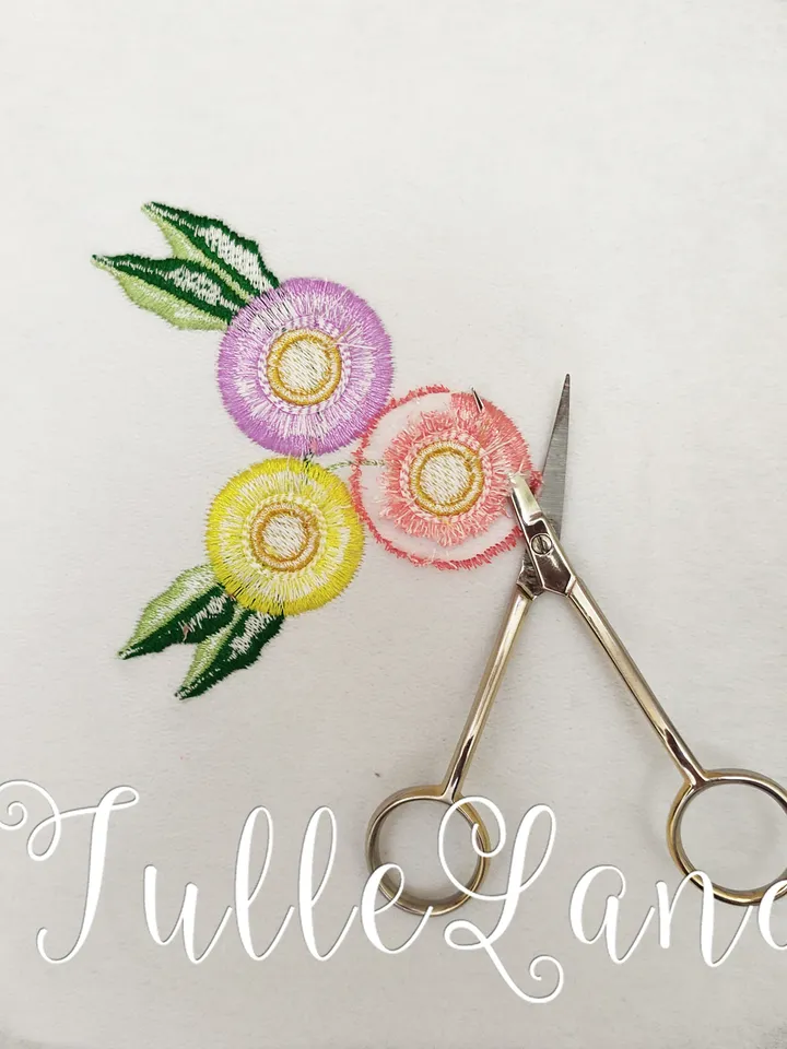 Birthday Girl Princess with Flowers 1 st birthday Design Applique for Machine Embroidery