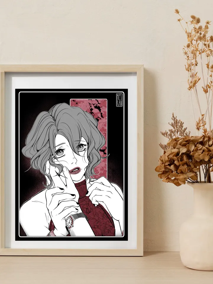 Lipstick | KiNKtober Boyslove 2020 Druck/Poster Matt | A4 Größe (210 x 297mm, 8,3 x 11,7 Zoll) | Yaoi | Yaoiart