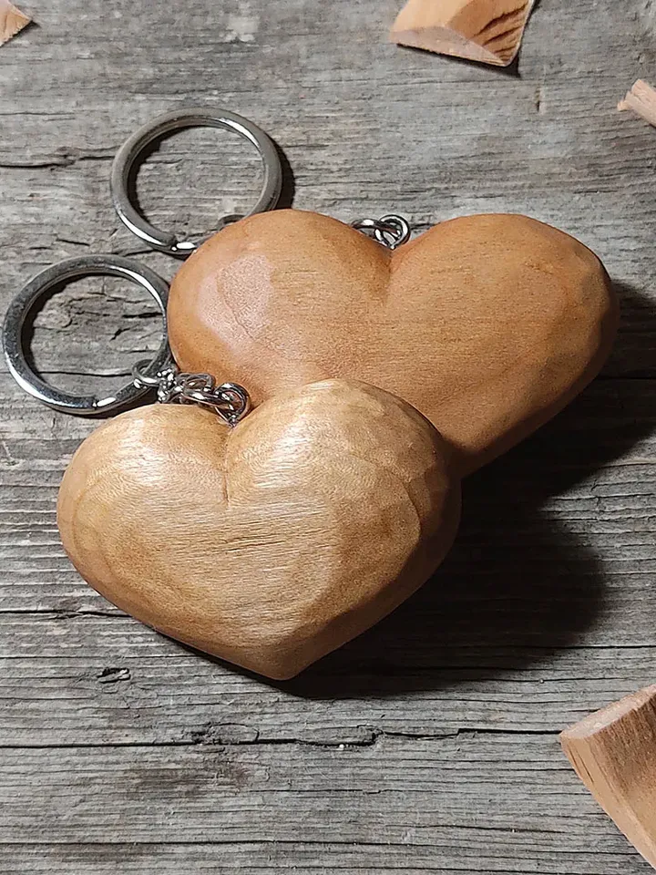 Handmade wooden hearts, Wood keychains, Couples wooden hearts gift, Willow wood love, 9th anniversary gift for couples