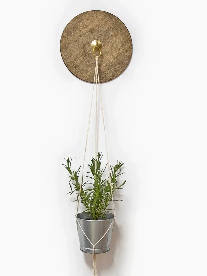 All In One Wall Hook For Hanging Planter Indoor Or Outdoor Wall plant holder Metal And Wood Wall Planter Hook Modern planter hanger