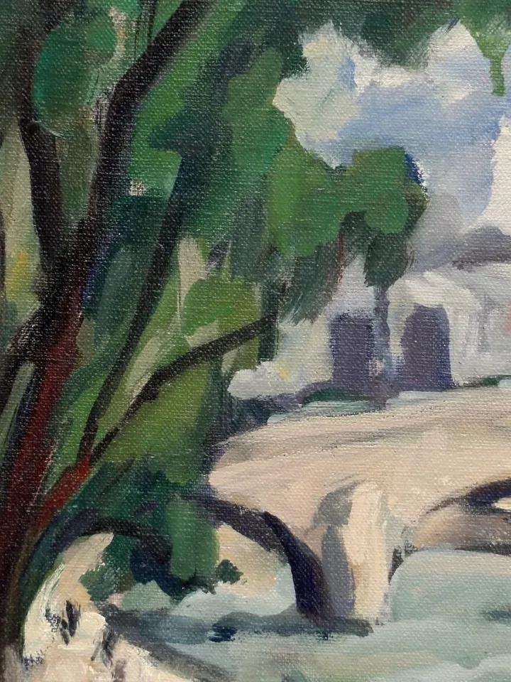 Original Paris Landscape Painting -The Seine- 20x24 Oil on Canvas, Large Impressionist Plein Air Cityscape, Signed Original Realist Fine Art