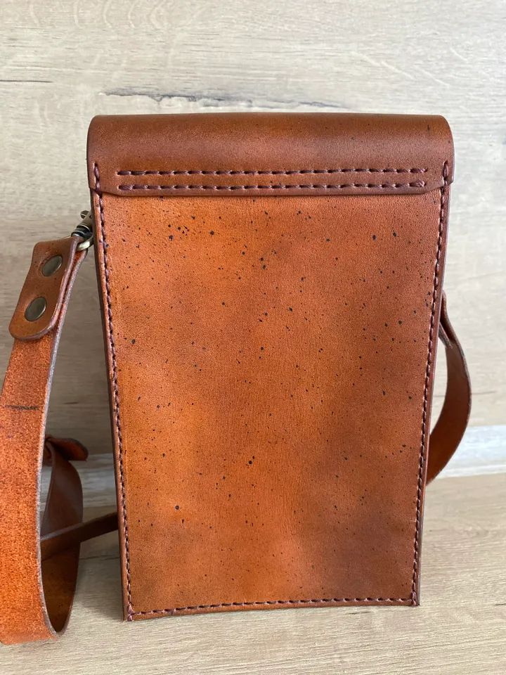 Small leather shoulder bag - leather handbag - handmade