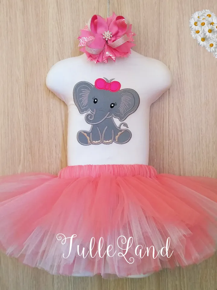 Baby Elephant for Girls Nursery Elephant Elephant Party Design Applique for Machine Embroidery