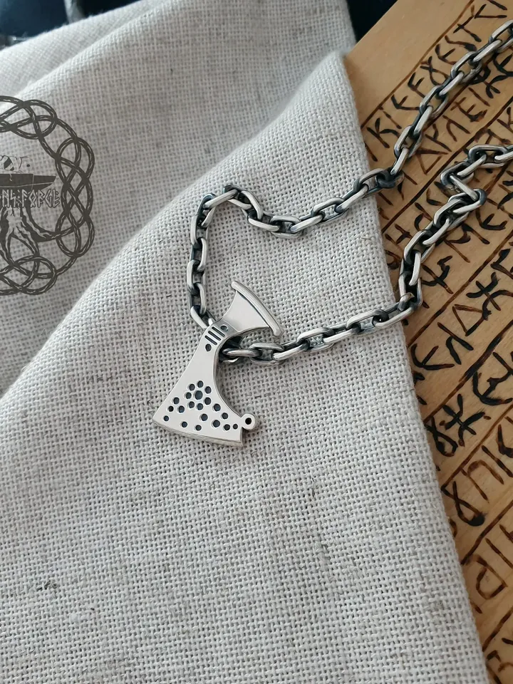 Viking Axe Pendant Sterling Silver Axe Pendant Berserk Symbol Scandinavian Jewelry Norse Viking Jewelry